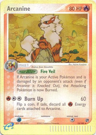Arcanine 15/100 - Holo Reverse-Kantocards