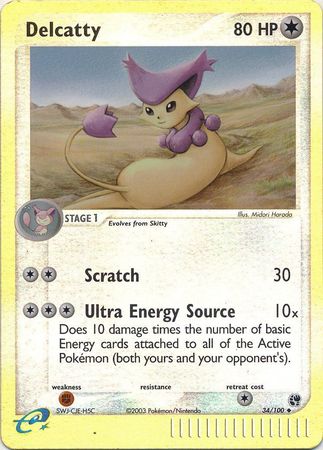 Delcatty 34/100 - Holo Reverse-Kantocards