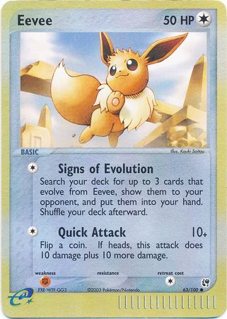 Eevee 63/100 - Holo Reverse-Kantocards