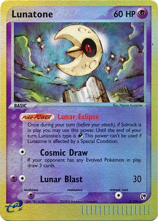 Lunatone 8/100 - Holo Reverse-Kantocards