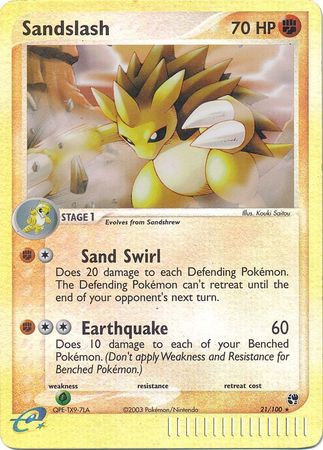 Sandslash 21/100 - Holo Reverse-Kantocards
