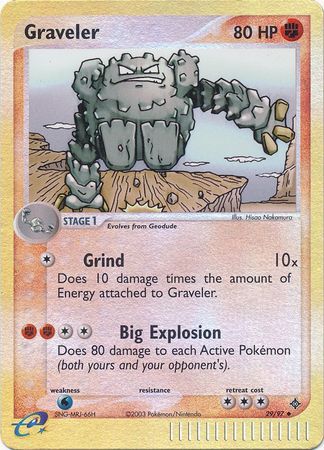 Graveler 29/97 - Reverse Holo-Kantocards