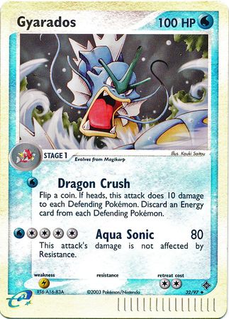 Gyarados 32/97 - Reverse Holo-Kantocards