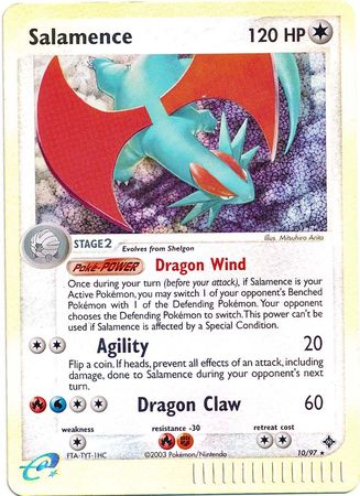 Salamence 10/97 - Reverse Holo-Kantocards