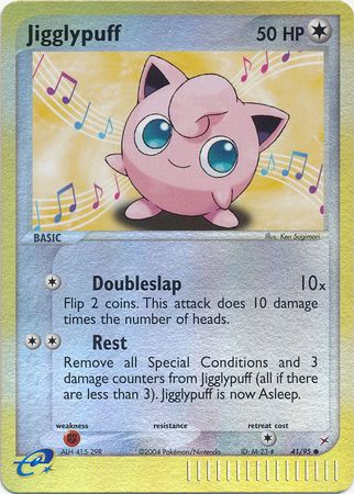 Jigglypuff 41/95 - Reverse Holo-Kantocards