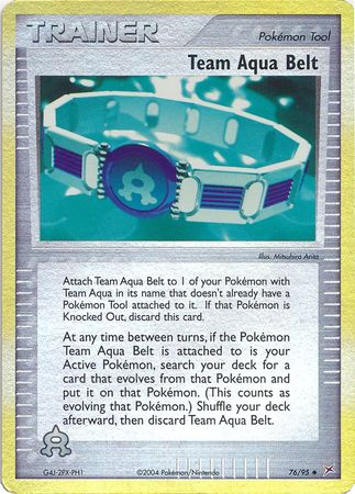 Team Aqua Belt 76/95 - Reverse Holo-Kantocards