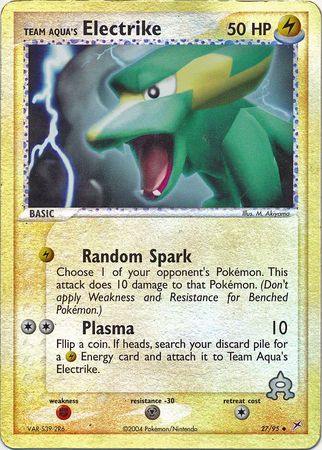 Team Aqua's Electrike 27/95 - Reverse Holo-Kantocards
