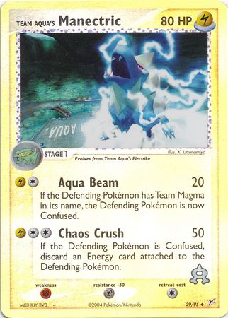 Team Aqua's Manectric 29/95 - Reverse Holo-Kantocards