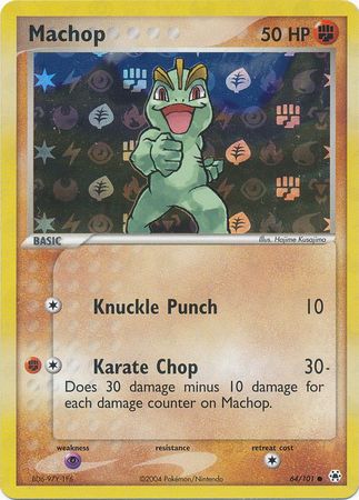 Machop 64/101 - Reverse Holo-Kantocards