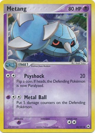 Metang 43/101 - Reverse Holo-Kantocards