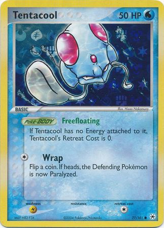 Tentacool 77/101 - Reverse Holo-Kantocards