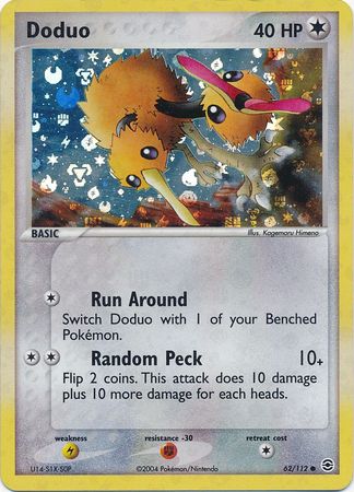 Doduo 62/112 - Reverse Holo-Kantocards
