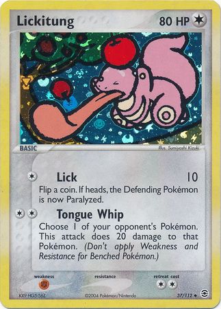 Lickitung 37/112 - Reverse Holo-Kantocards