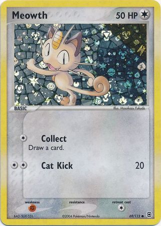 Meowth 69/112 - Reverse Holo-Kantocards
