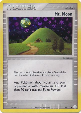 Mt. Moon 94/112 - Reverse Holo-Kantocards