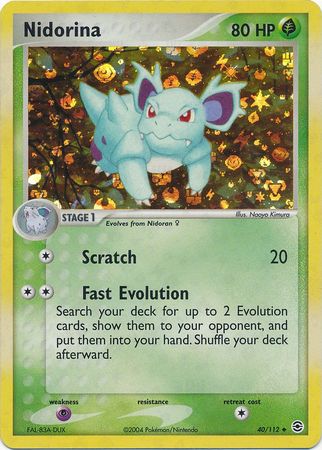 Nidorina 40/112 - Reverse Holo-Kantocards