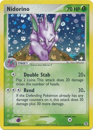 Nidorino 41/112 - Reverse Holo-Kantocards