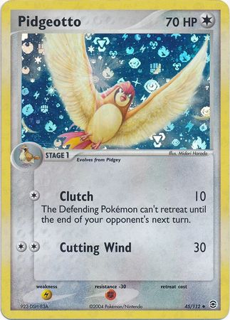 Pidgeotto 45/112 - Reverse Holo-Kantocards