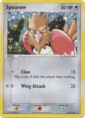 Spearow 81/112 - Reverse Holo-Kantocards