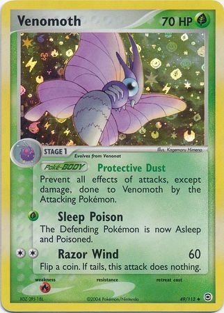 Venomoth 49/112 - Reverse Holo-Kantocards