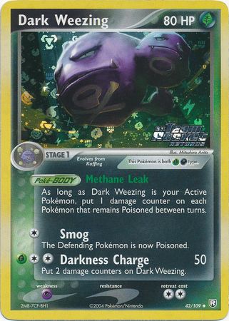 Dark Weezing 42/109 - Reverse Holo-Kantocards