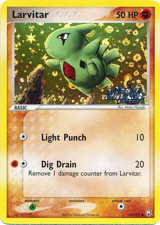 Larvitar 63/109 - Reverse Holo-Kantocards