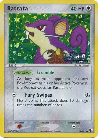 Rattata 71/109 - Reverse Holo-Kantocards