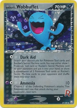 Rocket's Wobbuffet 47/109 - Reverse Holo-Kantocards
