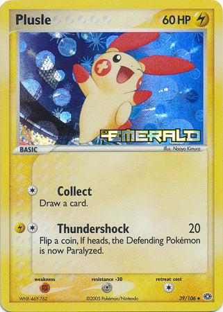 Plusle 39/106 - Reverse Holo-Kantocards