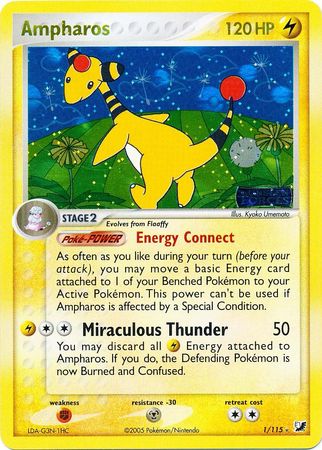 Ampharos 1/115 - Reverse Holo-Kantocards