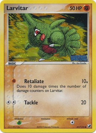 Larvitar 61/115 - Reverse Holo-Kantocards