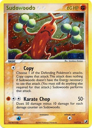 Sudowoodo 15/115 - Reverse Holo-Kantocards