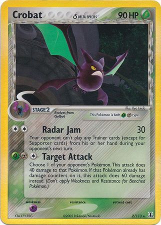 Crobat (Delta Species) 2/113 - Reverse Holo-Kantocards