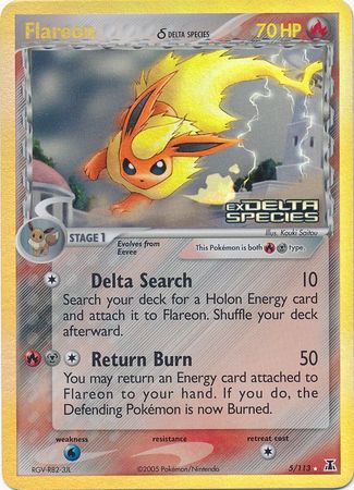 Flareon (Delta Species) 5/113 - Reverse Holo-Kantocards
