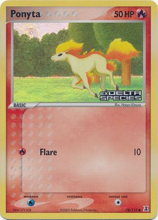 Ponyta 78/113 - Reverse Holo-Kantocards