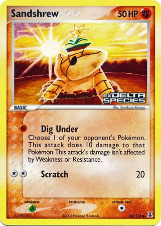 Sandshrew 82/113 - Reverse Holo-Kantocards