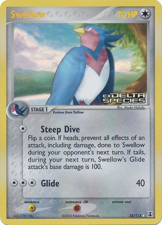 Swellow 32/113 - Reverse Holo-Kantocards