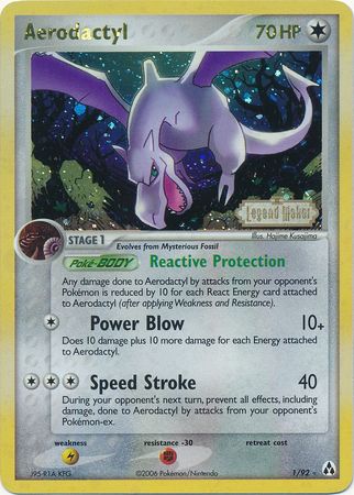 Aerodactyl 1/92 - Reverse Holo-Kantocards