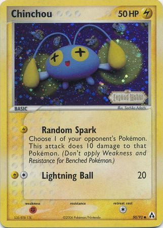 Chinchou 50/92 - Reverse Holo-Kantocards