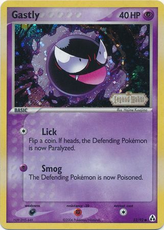 Gastly 52/92 - Reverse Holo-Kantocards