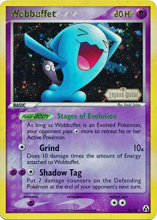 Wobbuffet 28/92 - Reverse Holo-Kantocards