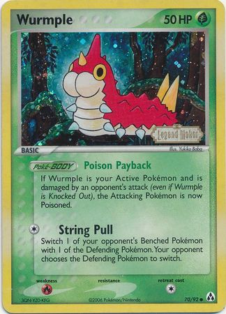 Wurmple 70/92 - Reverse Holo-Kantocards