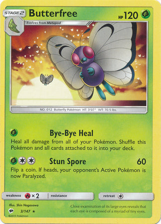 Butterfree 3/147-Kantocards