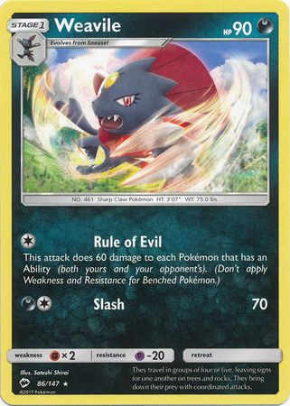 Weavile 86/147-Kantocards