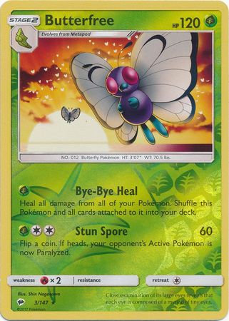 Butterfree 3/147 - Reverse Holo-Kantocards