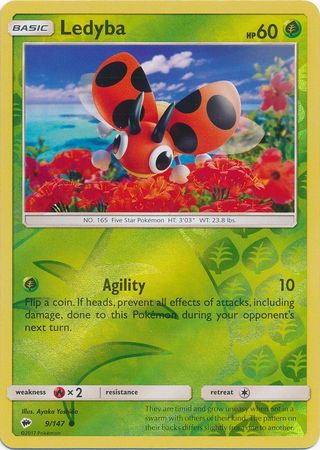 Ledyba 9/147 - Reverse Holo-Kantocards