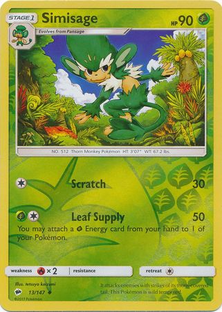 Simisage 13/147 - Reverse Holo-Kantocards