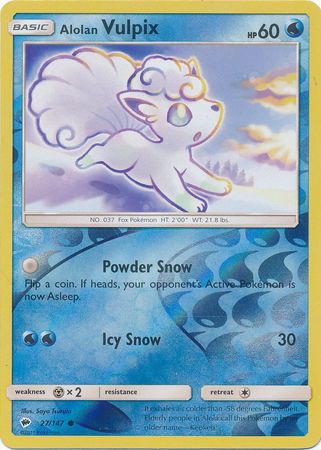 Alolan Vulpix 27/147 - Reverse Holo-Kantocards