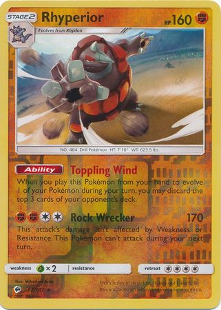 Rhyperior 67/147 - Reverse Holo-Kantocards
