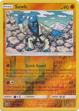 Sawk 72/147 - Reverse Holo-Kantocards